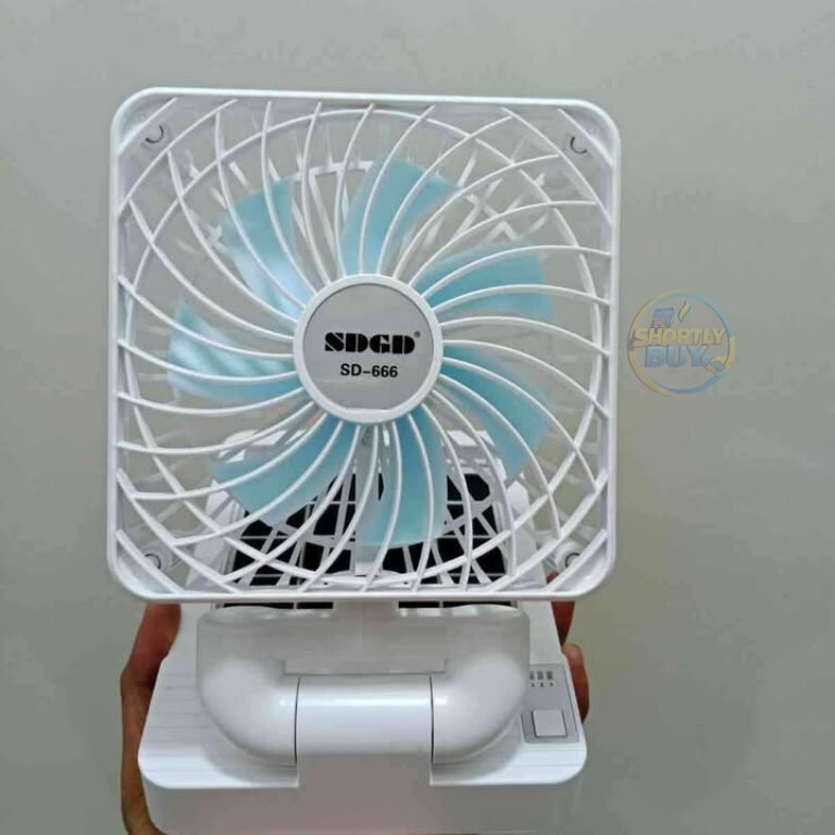 ১ পিস - Rechargable + Solar Charging Fan