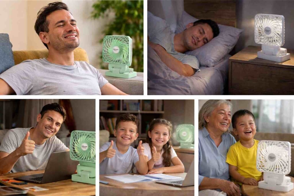 Comfort and smiles with portable fans