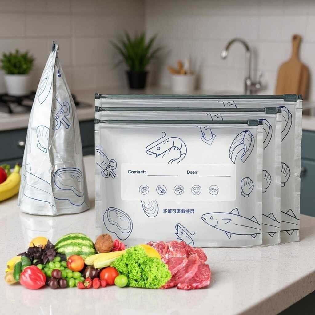 ১০ পিস - Aluminum Foil Zip Lock Storage Bag
