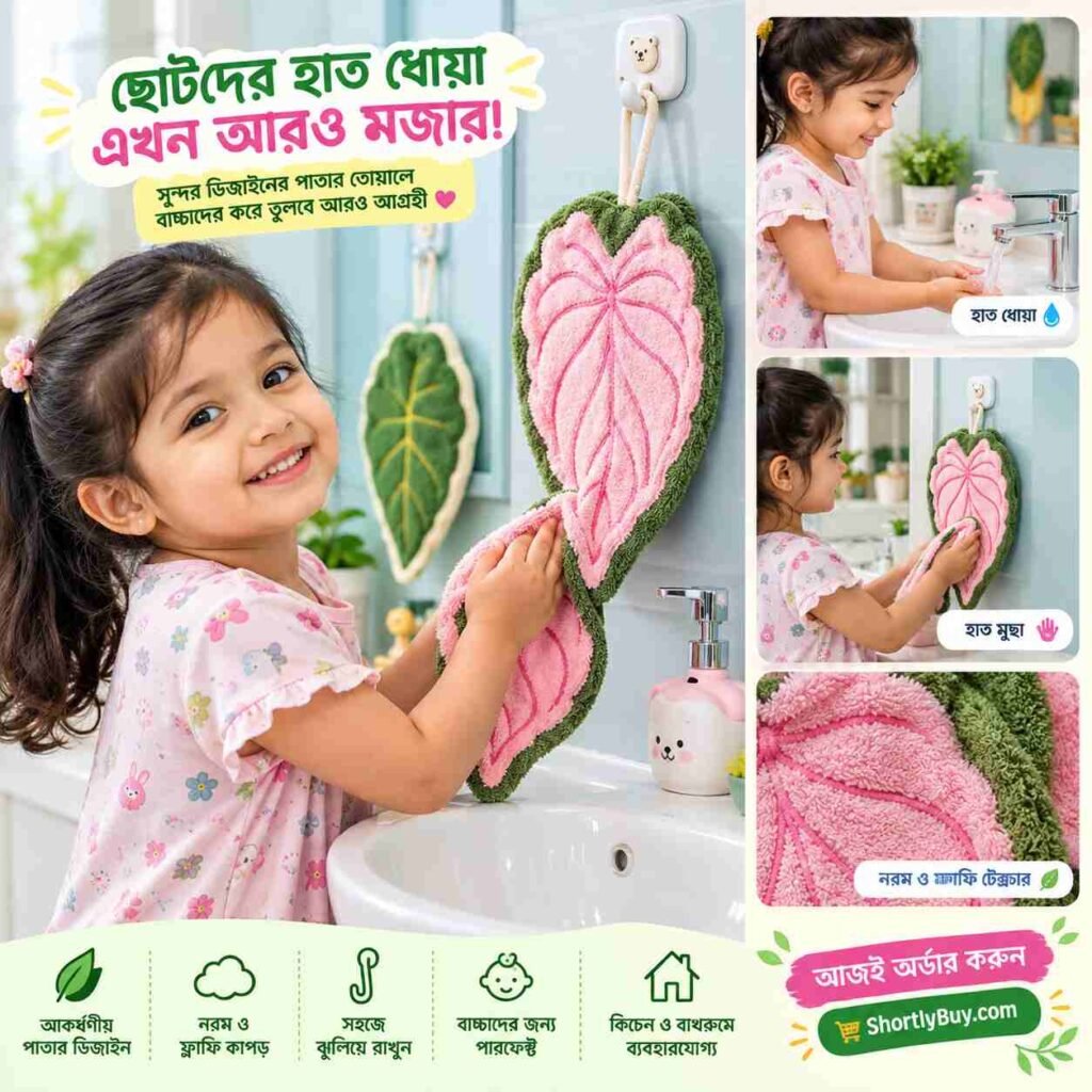 ০২ পিস- Leaf Hangging Towel (পাতার তাওয়াল)